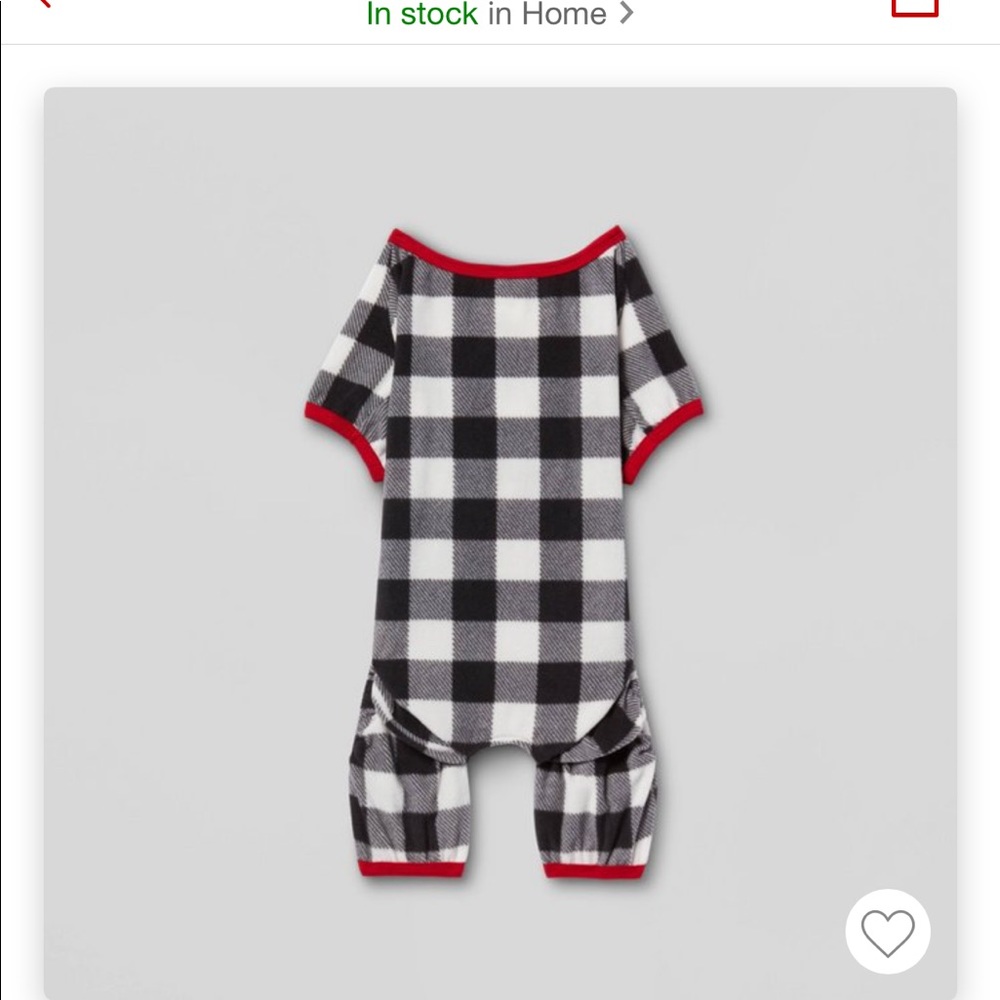 Pet Pajamas. Black and white Buffalo plaid. - Picture 3 of 11